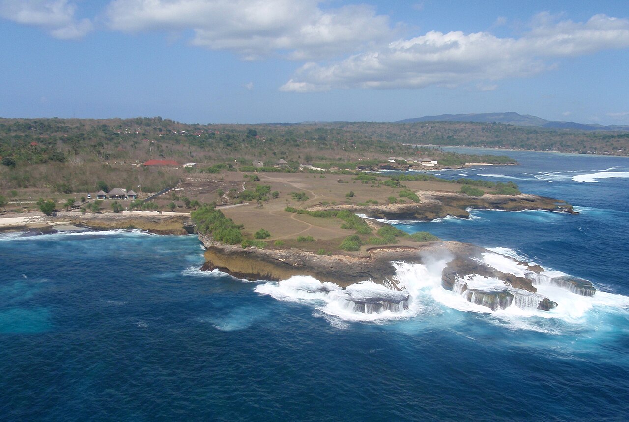 Aerial view of Nusa Lembongan